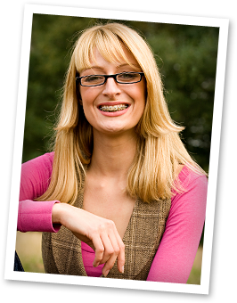 photo of adult wearing braces